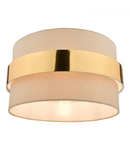 Corp de iluminat suspendat Oki Easy Fit Shade Taupe With Gold Band