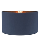 Corp de iluminat suspendat Timon Easy Fit Pendant Shade Navy Blue With Rose Gold Lining