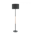 Lampadar de podeaKelso Floor Lamp Matt Black Polished Copper With Shade