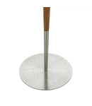 Lampadar de podeaDetroit Floor Lamp Satin Nickel Walnut Detail Base Only