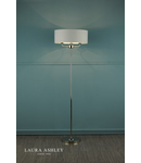 Lampadar de podeaLaura Ashley Sorrento 3lt floor Lamp Polished Nickel With Silver Shade