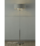 Lampadar de podeaLaura Ashley Sorrento 3lt floor Lamp Polished Nickel With Charcoal Shade