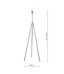 Lampadar de podeaSkate Tripod Floor Lamp Polished Chrome Base Only