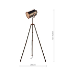 Lampadar de podeaJake Task Floor Lamp Antique Silver And Copper