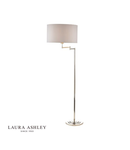 Lampadar de podeaLaura Ashley Marlowe Swing Arm Floor Lamp Polished Nickel With Shade