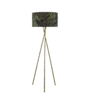 Lampadar de podeaBamboo Tripod Floor Lamp Antique Brass Base Only