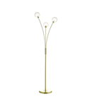 Lampadar de podeaAvari 3 Light Floor Lamp Satin Brass Glass