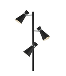 Lampadar de podeaAshworth 3 Light Floor Lamp Matt Black & Polished Chrome