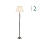 Lampadar de podeaSiam Floor Lamp Satin Chrome With Shade (Multipack)