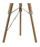 Lampadar de podeaEasel Tripod Floor Lamp Light Wood Polished Chrome Base Only