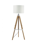 Lampadar de podeaEasel Tripod Floor Lamp Light Wood Polished Chrome Base Only