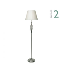 Lampadar de podeaBybliss Floor Lamp Satin Chrome With Shade (Multipack)