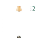 Lampadar de podeaBlenheim Floor Lamp Antique Brass With Shade (Multipack)