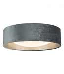 Lampa tavan Nysa 2 Light Flush Velvet Dark Grey Shade 40cm