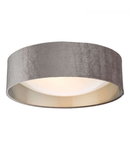 Lampa tavan Nysa 2 Light Flush Velvet Mink Shade 40cm