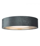 Lampa tavan Nysa 3 Light Flush Velvet Dark Grey Shade 60cm