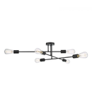 Lampa tavan Neve 6 Light Flush Matt Black