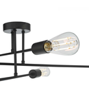 Lampa tavan Neve 6 Light Flush Matt Black