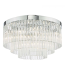 Lampa tavan Logan 5 Light Flush Polished Chrome Glass