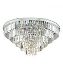 Lampa tavan Eulalia 12 Light Flush Polished Chrome Crystal