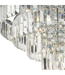 Lampa tavan Eulalia 12 Light Flush Polished Chrome Crystal