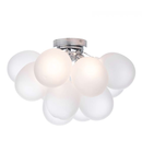 Lampa tavan Bubbles 4 Light Flush Polished Chrome Frosted Glass