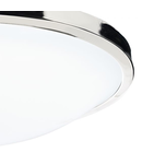 Lampa tavan Dover Bathroom Flush Polished Chrome White Acrylic IP44