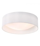 Lampa tavan Nysa 2 Light Flush White Faux Silk 40cm