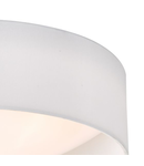 Lampa tavan Nysa 2 Light Flush White Faux Silk 40cm