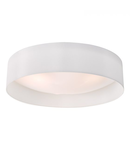 Lampa tavan Nysa 3 Light Flush White Faux Silk 60cm