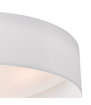 Lampa tavan Nysa 3 Light Flush White Faux Silk 60cm