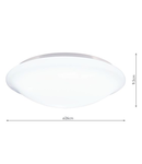 Lampa tavan Sky Bathroom Flush White Acrylic IP44