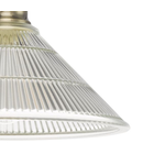 Lampa tavan Boyd 1 Light Flush Antique Brass with Glass Shade