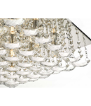 Lampa tavan Orella 9 Light Flush Polished Chrome & Crystal