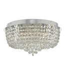 Lampa tavan Eitan 9 Light Beaded Flush Clear and Polished Chrome