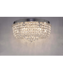 Lampa tavan Eitan 9 Light Beaded Flush Clear and Polished Chrome