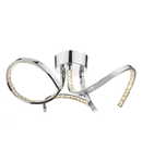 Lampa tavan Zya 3 Light Flush Polished Chrome & Crystal LED