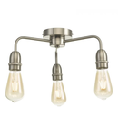 Lampa tavan Kiefer 3 Light Flush Satin Chrome