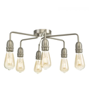 Lampa tavan Kiefer 6 Light Flush Satin Chrome