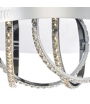 Lampa tavan Zancara Small 4 Light Flush Polished Chrome and Crystal LED