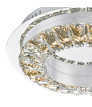 Lampa tavan Altamura Flush Polished Chrome & Crystal LED