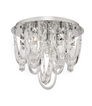 Lampa tavan Roxanne Small 7 Light Flush Polished Chrome Crystal