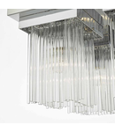 Lampa tavan Odette 4 Light Flush Polished Chrome & Glass Rods