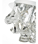 Lampa tavan Mezen 5lt Flush Polished Chrome & Crystal Beads