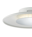 Lampa tavan Worcester Small Flush White & Polished Chrome LED