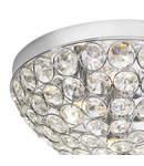 Lampa tavan Kyrie 3 Light Flush In Polished Chrome & Crystal