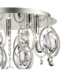 Lampa tavan Evangeline 5 Light Flush Polished Chrome & Crystal