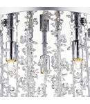 Lampa tavan Sestina 3 Light G9 Flush With Decorative Rods and Crystal Beads