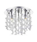 Lampa tavan Sestina 3 Light G9 Flush With Decorative Rods and Crystal Beads