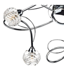 Lampa tavan Zelda 5 Light Flush Polished Chrome Glass